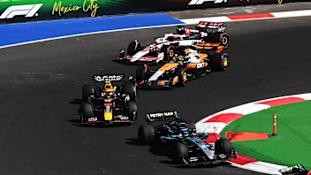 MEXICO CITY, MEXICO - OCTOBER 26: George Russell of Great Britain driving the (63) Mercedes AMG
