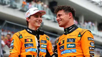 MIAMI, FLORIDA - MAY 03: Sprint winner Lando Norris of Great Britain and McLaren and Second placed