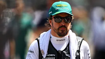MONTE-CARLO, MONACO - MAY 25: Fernando Alonso of Spain and Aston Martin F1 Team looks on during the
