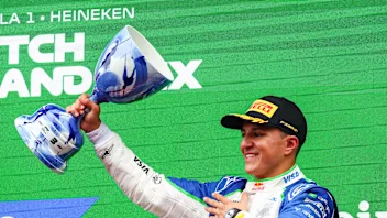 ZANDVOORT, NETHERLANDS - AUGUST 31: Third placed Isack Hadjar of France and Visa Cash App Racing