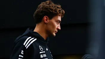 ZANDVOORT, NETHERLANDS - AUGUST 28: George Russell of Great Britain and Mercedes AMG Petronas F1