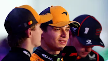 LUSAIL CITY, QATAR - NOVEMBER 29: Pole position qualifier Oscar Piastri of Australia and McLaren