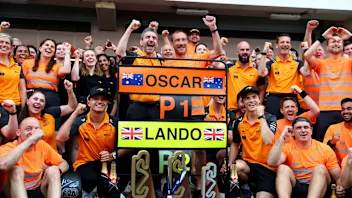 BARCELONA, SPAIN - JUNE 01: Race winner Oscar Piastri of Australia and McLaren Second placed Lando