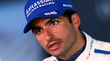 BARCELONA, SPAIN - MAY 30: Carlos Sainz of Spain and Williams looks on during practice ahead of the