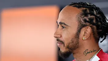 BARCELONA, SPAIN - MAY 29: Lewis Hamilton of Great Britain and Scuderia Ferrari is interviewed