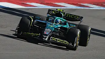 AUSTIN, TEXAS - OCTOBER 18: Tenth placed qualifier Fernando Alonso of Spain and Aston Martin F1