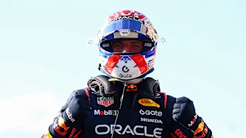 AUSTIN, TEXAS - OCTOBER 18: Pole position qualifier Max Verstappen of the Netherlands and Oracle