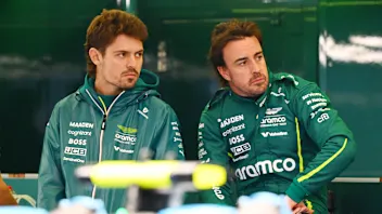 BAHRAIN, BAHRAIN - FEBRUARY 26: Felipe Drugovich of Brazil and Aston Martin F1 Team and Fernando