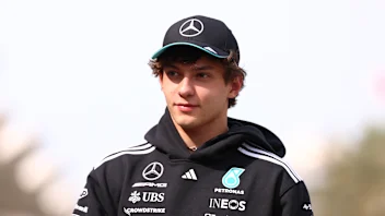 BAHRAIN, BAHRAIN - FEBRUARY 28: Andrea Kimi Antonelli of Italy and Mercedes AMG Petronas F1 Team