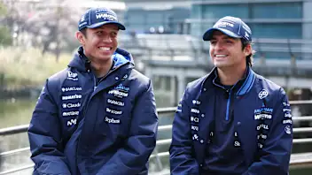 SHANGHAI, CHINA - MARCH 12: Alexander Albon of Thailand and Williams and Carlos Sainz of Spain and