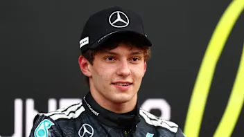 SUZUKA, JAPAN - MARCH 29: Race winner Andrea Kimi Antonelli of Italy and Mercedes AMG Petronas F1