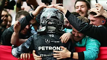 SUZUKA, JAPAN - MARCH 29: Race winner Andrea Kimi Antonelli of Italy and Mercedes AMG Petronas F1