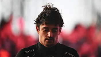 SINGAPORE, SINGAPORE - OCTOBER 11: Second placed Charles Leclerc of Monaco and Scuderia Ferrari in