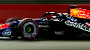 SINGAPORE, SINGAPORE - OCTOBER 10:  Max Verstappen of the Netherlands driving the (3) Oracle Red