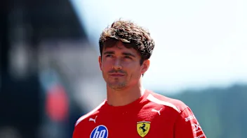 SPIELBERG, AUSTRIA - JUNE 25: Charles Leclerc of Monaco and Scuderia Ferrari arrives in the Paddock