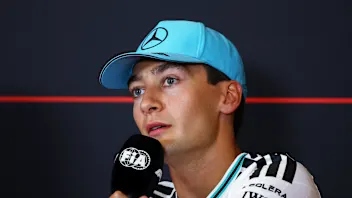 SPIELBERG, AUSTRIA - JUNE 25: George Russell of Great Britain and Mercedes AMG Petronas F1 Team