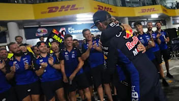KUALA LUMPUR, MALAYSIA - OCTOBER 04: Race winner Max Verstappen of the Netherlands and Oracle Red