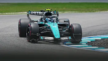 KUALA LUMPUR, MALAYSIA - OCTOBER 03: Andrea Kimi Antonelli of Italy driving the (12) Mercedes AMG