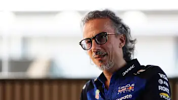 BARCELONA, SPAIN - JUNE 14: Laurent Mekies, Team Principal of Oracle Red Bull Racing looks on prior