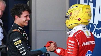 BARCELONA, SPAIN - JUNE 14: Race winner Lewis Hamilton of Great Britain and Scuderia Ferrari and