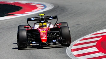 BARCELONA, SPAIN - JUNE 14: Lewis Hamilton of Great Britain driving the (44) Scuderia Ferrari SF-26