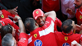 BARCELONA, SPAIN - JUNE 14: Race winner Lewis Hamilton of Great Britain and Scuderia Ferrari