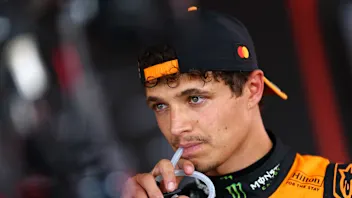 BARCELONA, SPAIN - JUNE 13: Fourth placed qualifier Lando Norris of Great Britain and McLaren is