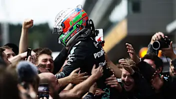 SPA, BELGIUM - JULY 19: Race winner Andrea Kimi Antonelli of Italy and Mercedes AMG Petronas F1