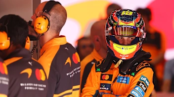 SPA, BELGIUM - JULY 17: Oscar Piastri of Australia and McLaren prepares to drive in the garage