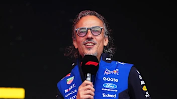 SPA, BELGIUM - JULY 18: Laurent Mekies, Team Principal of Oracle Red Bull Racing talks to the crowd