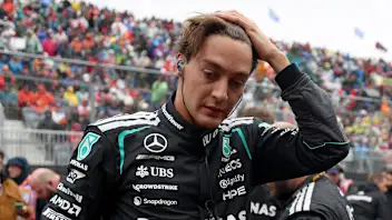 MONTREAL, QUEBEC - MAY 24: George Russell of Great Britain and Mercedes AMG Petronas F1 Team on the