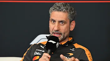 MONTREAL, QUEBEC - MAY 22: Andrea Stella, Team Principal of McLaren in the Team Principals Press