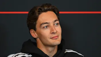 MONTREAL, QUEBEC - MAY 21: George Russell of Great Britain and Mercedes AMG Petronas F1 Team looks