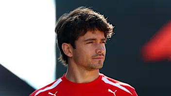 NORTHAMPTON, ENGLAND - JULY 02: Charles Leclerc of Monaco and Scuderia Ferrari arrives in the
