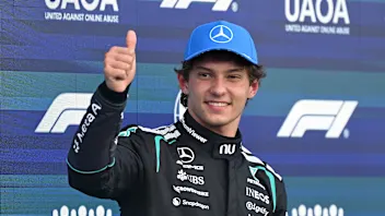 NORTHAMPTON, ENGLAND - JULY 04: Pole position qualifier Andrea Kimi Antonelli of Italy and Mercedes