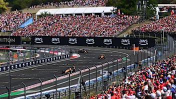 BUDAPEST, HUNGARY - JULY 26: Oscar Piastri of Australia driving the (81) McLaren MCL40 Mercedes