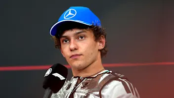 BUDAPEST, HUNGARY - JULY 26: Third placed Andrea Kimi Antonelli of Italy and Mercedes AMG Petronas