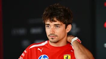 BUDAPEST, HUNGARY - JULY 23: Charles Leclerc of Monaco and Scuderia Ferrari is interviewed during