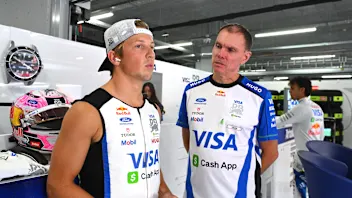 BUDAPEST, HUNGARY - JULY 25: Liam Lawson of New Zealand and Visa Cash App Racing Bulls and Alan