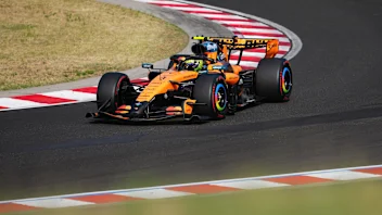 BUDAPEST, HUNGARY - JULY 25: Lando Norris of Great Britain driving the (1) McLaren MCL40 Mercedes