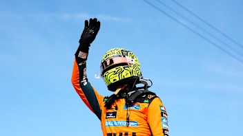 BUDAPEST, HUNGARY - JULY 25: Pole position qualifier Lando Norris of Great Britain and McLaren