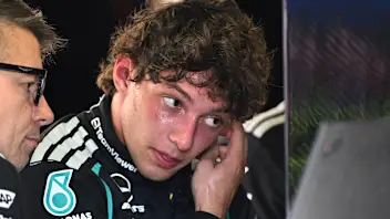 MONZA, ITALY - SEPTEMBER 04: Andrea Kimi Antonelli of Italy and Mercedes AMG Petronas F1 Team looks