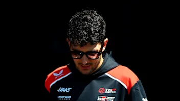 MONZA, ITALY - SEPTEMBER 03: Esteban Ocon of France and Haas F1 walks in the Paddock during