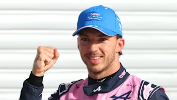 MONZA, ITALY - SEPTEMBER 05: Pole position qualifier Pierre Gasly of France and Alpine F1