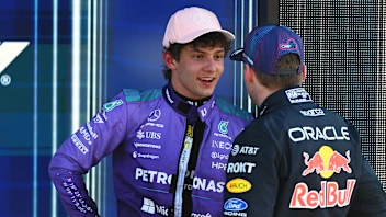 MIAMI, FLORIDA - MAY 02: Pole position qualifier Andrea Kimi Antonelli of Italy and Mercedes AMG
