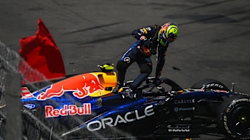 MONTE-CARLO, MONACO - JUNE 05: Isack Hadjar of France and Oracle Red Bull Racing jumps out of his