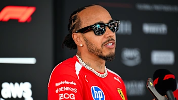 MONTE-CARLO, MONACO - JUNE 04: Lewis Hamilton of Great Britain and Scuderia Ferrari talks to the