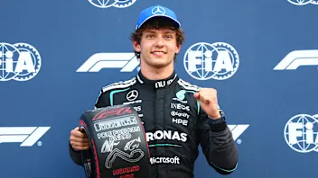 MONTE-CARLO, MONACO - JUNE 06: Pole position qualifier Andrea Kimi Antonelli of Italy and Mercedes