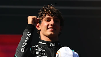 MADRID, SPAIN - SEPTEMBER 13: Race winner Andrea Kimi Antonelli of Italy and Mercedes AMG Petronas