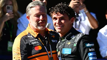 MADRID, SPAIN - SEPTEMBER 12: Pole position qualifier Lando Norris of Great Britain and McLaren and
